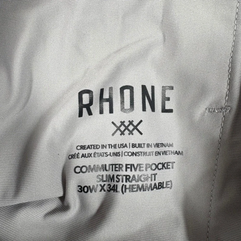 Rhone Commuter Five Pocket Slim Straight Pants Grey Mens FITS 30x29 Golf READ
